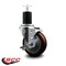 Service Caster 4'' Maroon Poly Swivel 1-3/4'' Expanding Stem Caster with Brake SCC-EX20S414-PPUB-MRN-TLB-134 - alternate 3